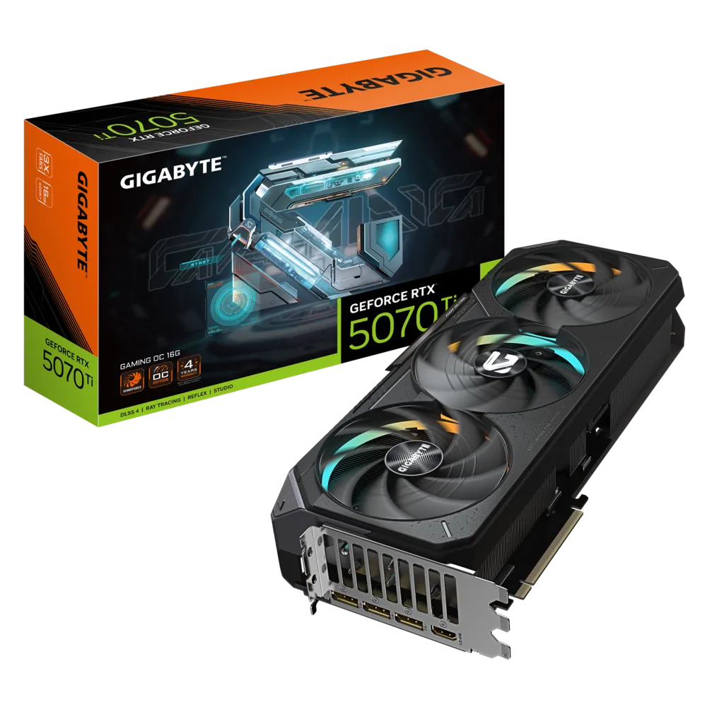 TARJETA DE VIDEO GIGABYTE RTX5070 TI GAMING OC 16GB