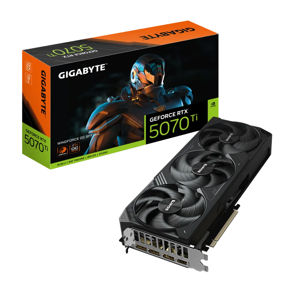 TARJETA DE VIDEO GIGABYTE RTX5070 TI WINDFORCE 16GB OC