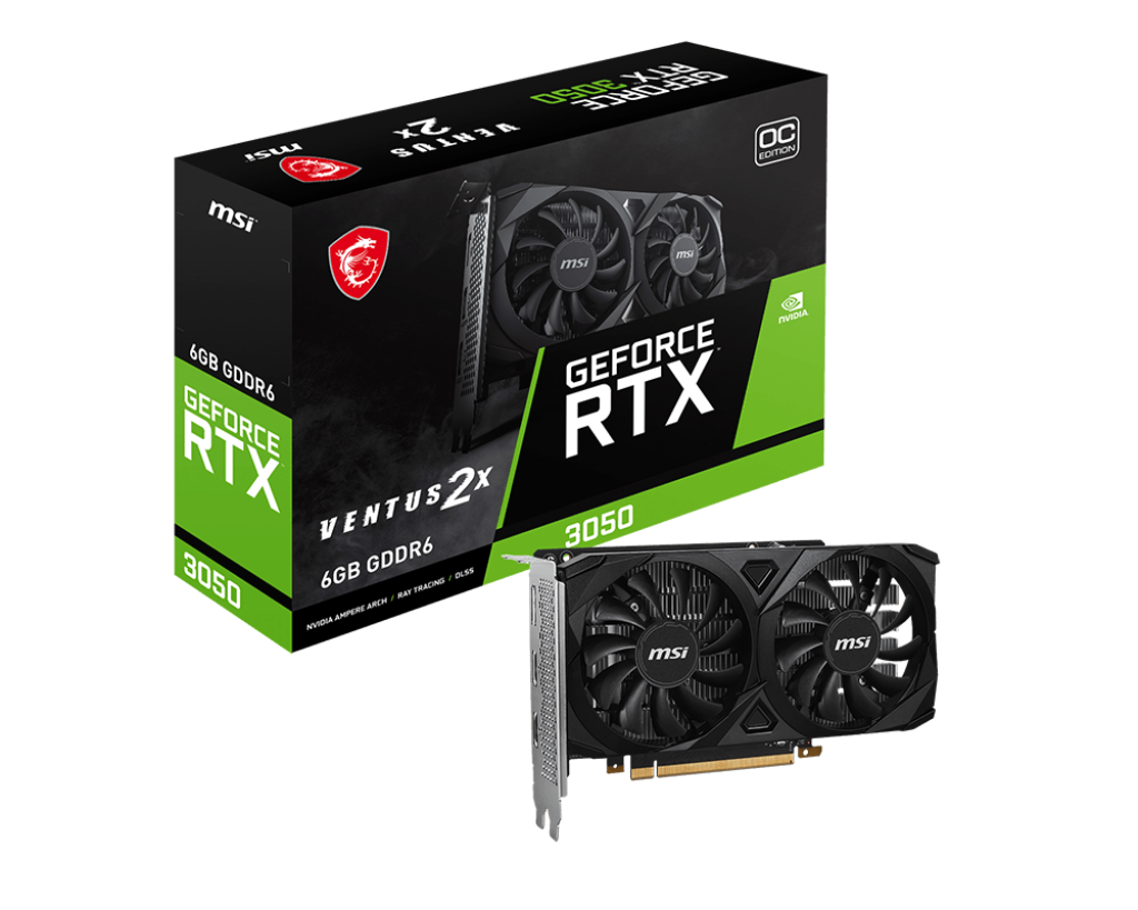 TARJETA DE VIDEO MSI RTX 3050 VENTUS 2X OC 6GB