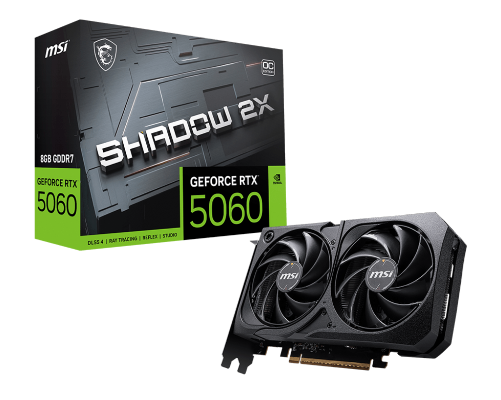 TARJETA DE VIDEO MSI RTX 5060 SHADOW 2X OC 8GB