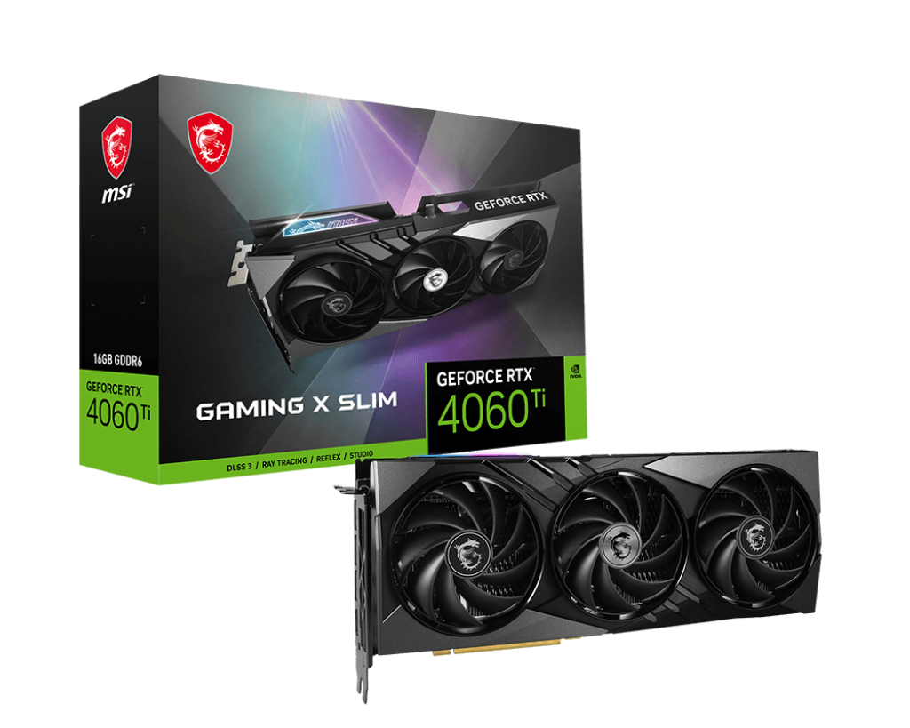 TARJETA DE VIDEO MSI RTX 4060 TI GAMING X SLIM 16GB