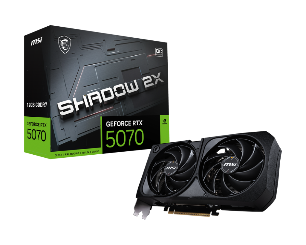 TARJETA DE VIDEO MSI RTX 5070 SHADOW 2X OC 12GB