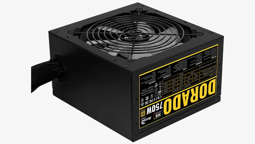 FUENTE DE PODER AEROCOOL DORADO 750W