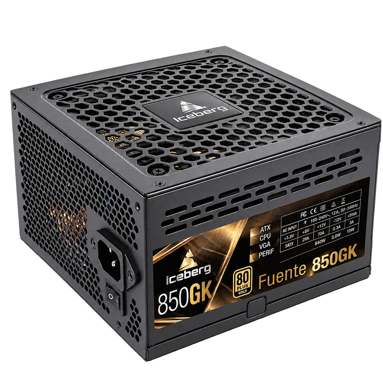 FUENTE DE PODER ICEBERG 850W 80 GOLD