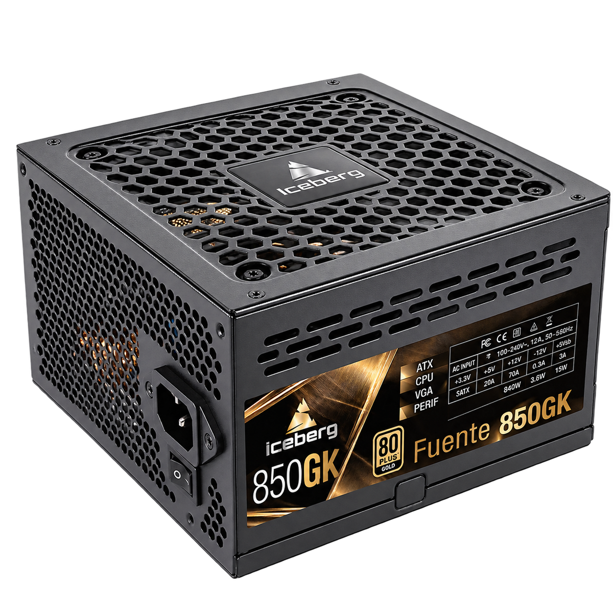 FUENTE DE PODER ICEBERG 850W 80 GOLD