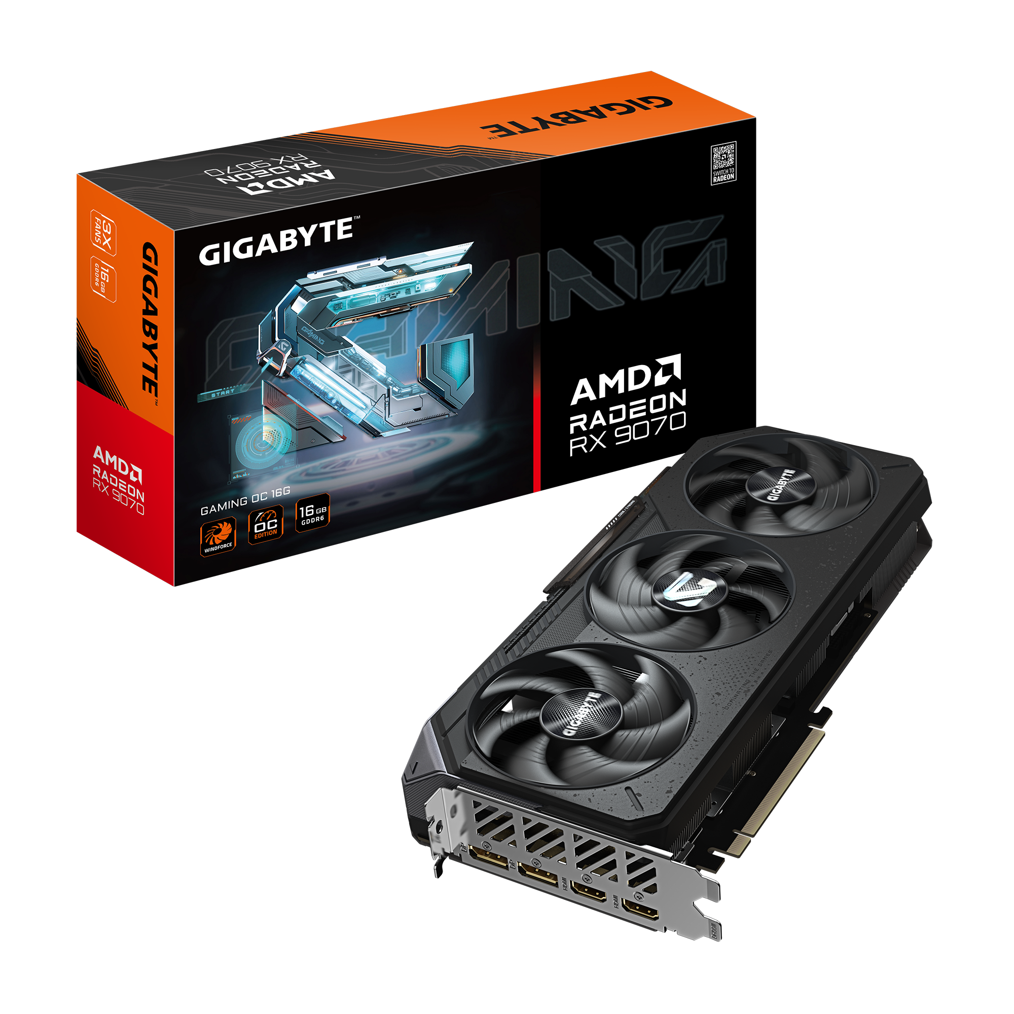 TARJETA DE VIDEO GIGABYTE RX 9070 GAMING OC 16G