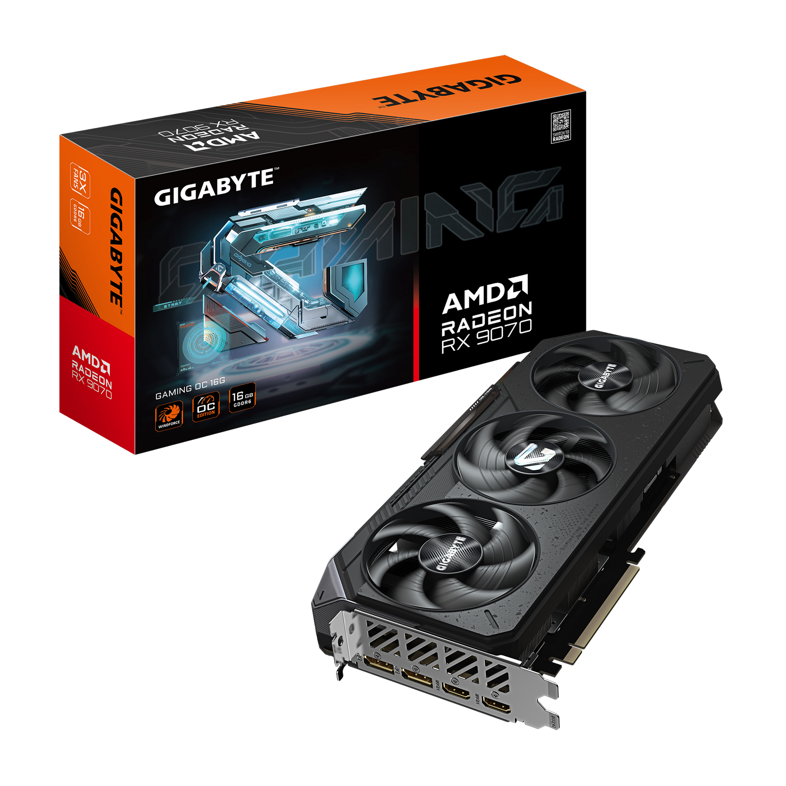 TARJETA DE VIDEO GIGABYTE RX 9070 GAMING OC 16G