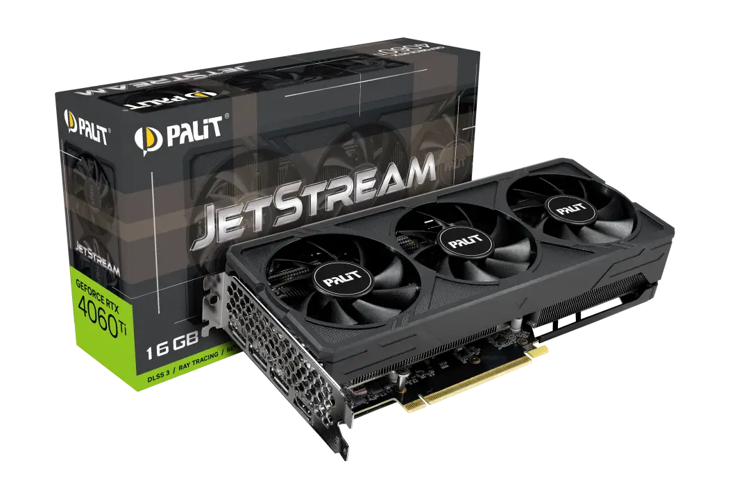 TARJETA DE VIDEO PALIT RTX 4060 TI JETSTREM 16GB GDDR6 3 DP HDMI