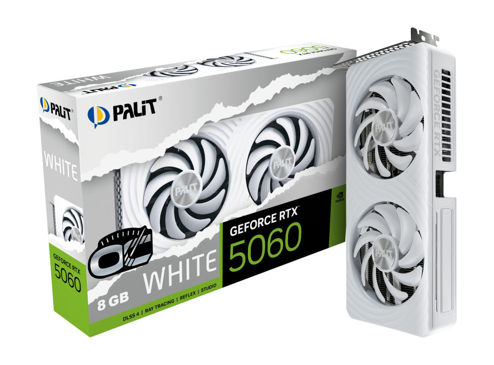 TARJETA DE VIDEO PALIT RTX 5060 WHITE 8GB OC
