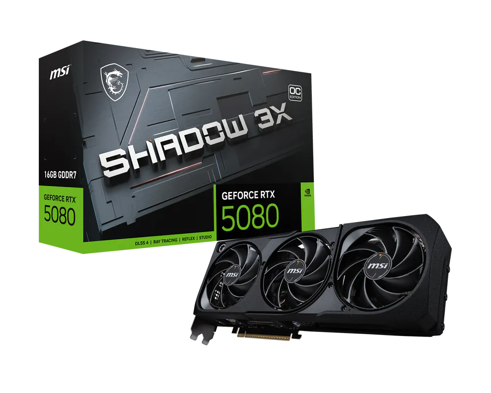 TARJETA DE VIDEO MSI RTX 5080 SHADOW 3X OC 16GB