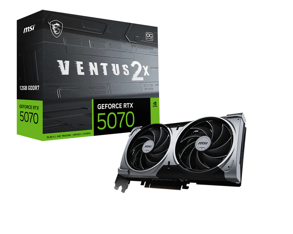 TARJETA DE VIDEO MSI RTX 5070 VENTUS 2X 12GB OC