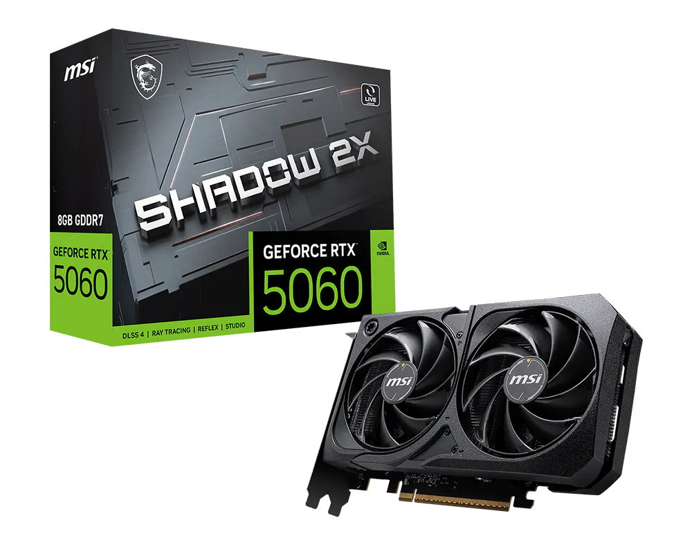 TARJETA DE VIDEO MSI RTX 5060 SHADOW 2X 8GB