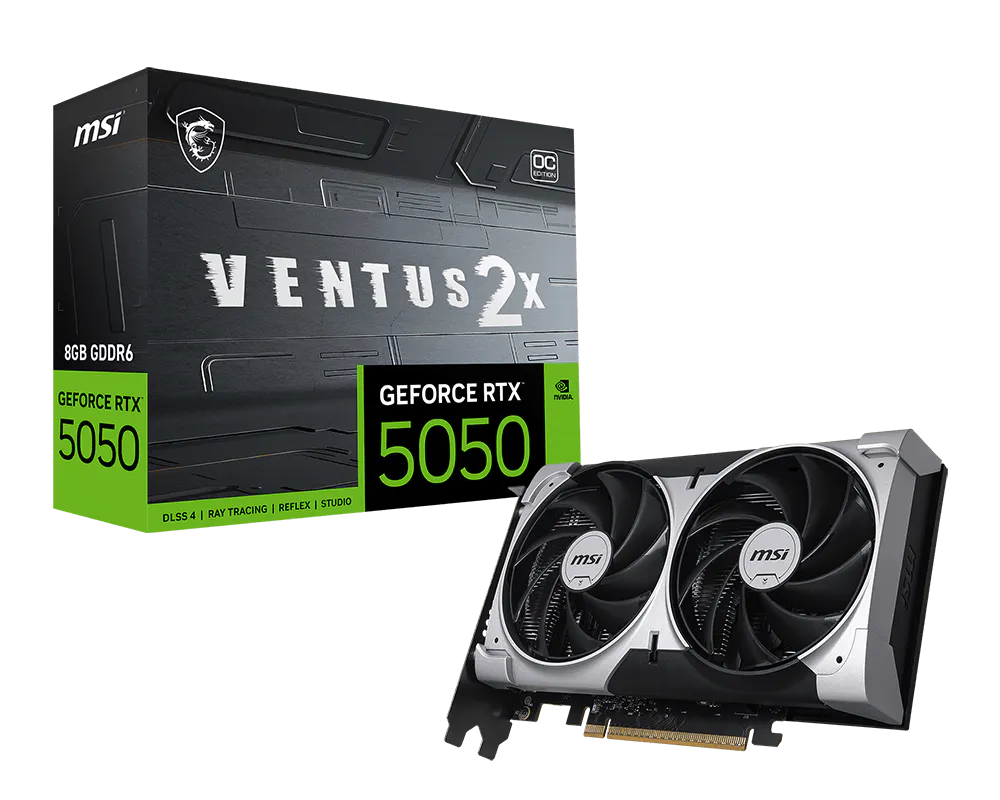 TARJETA DE VIDEO MSI RTX 5050 VENTUS 2X OC 8GB