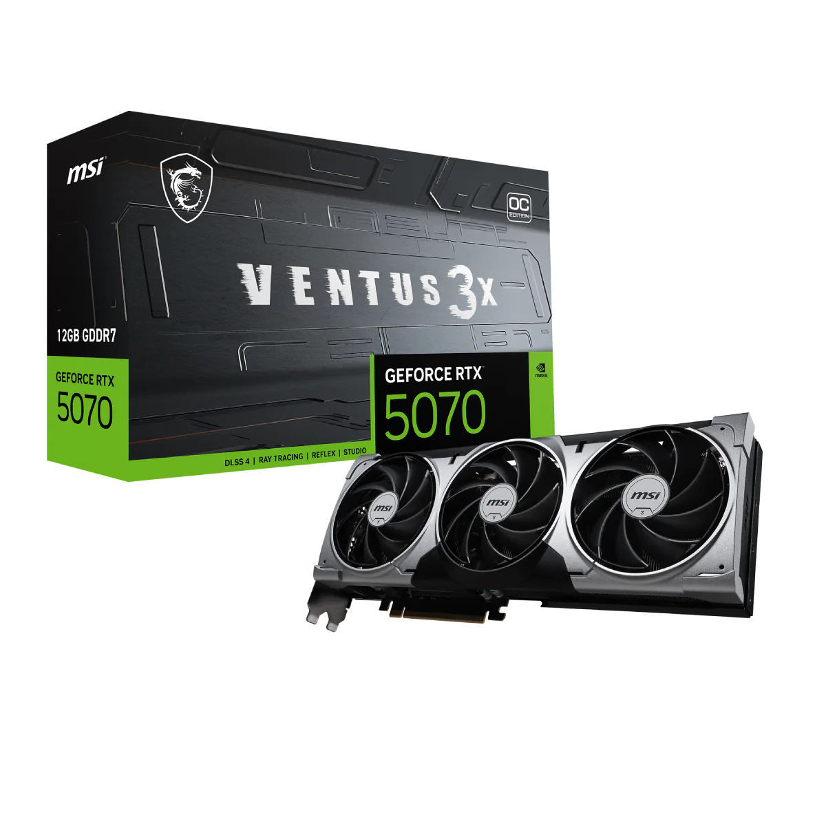 TARJETA DE VIDEO MSI RTX5070 VENTUS 3X 12GB OC