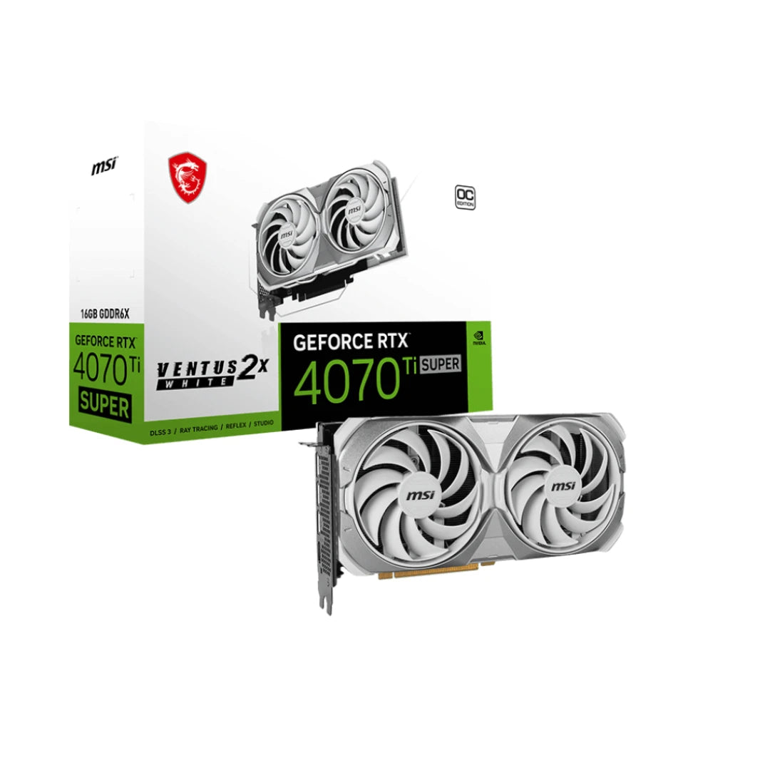 TARJETA DE VIDEO MSI RTX 4070 TI SUPER 16GB VENTUS 2X WHITE OC