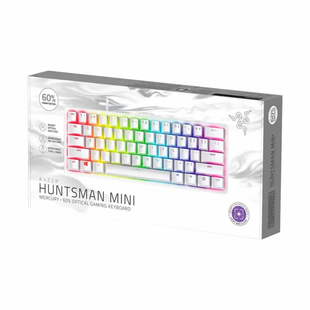 TECLADO RAZER HUNTSMAN MINI 60%OPTICAL GAMING MERCURY