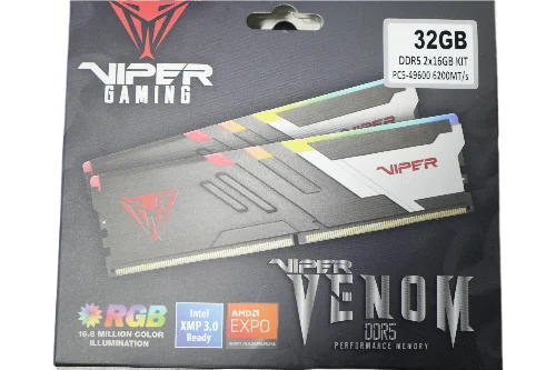 MEMORIA RAM PATRIOT VIPER VENOM 32GB (2X16GB) 62000MHZ CL40 DDR5 RGB